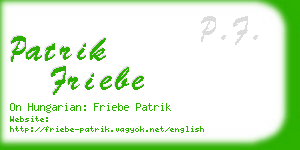 patrik friebe business card